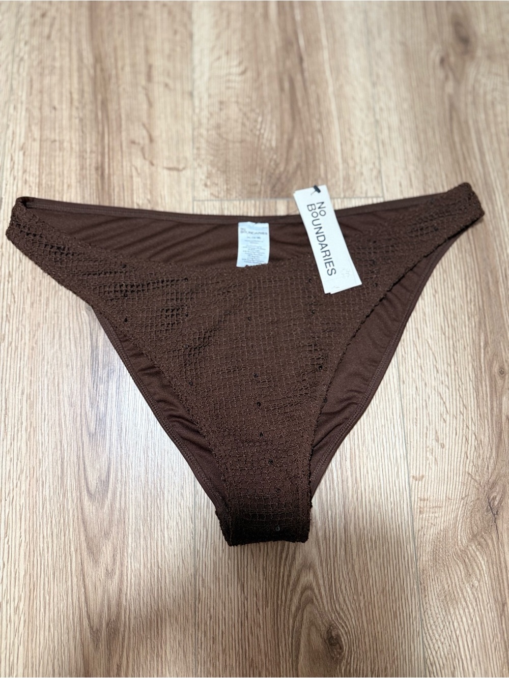 No Boundaries Brown Crochet Bikini Bottom‎